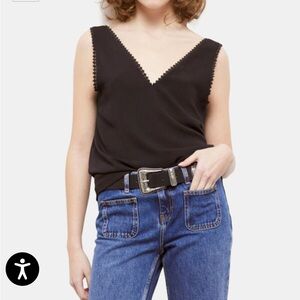 The Kooples Black Sleeveless Top